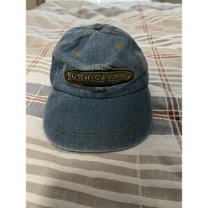Busch Gardens Hat Cap Strap Back Blue Jean One Size Adjustable